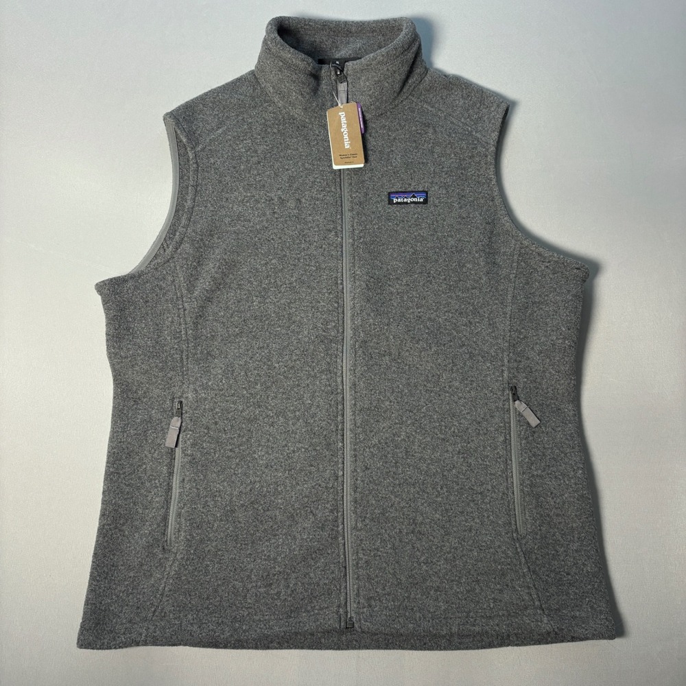 Patagonia Womens Classic Synchilla Fleece Vest Grey Full Zip XL 23015